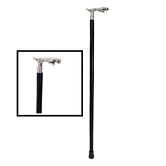 Jaguar Handle Walking Stick Black