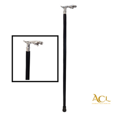 Jaguar Handle Walking Stick Black