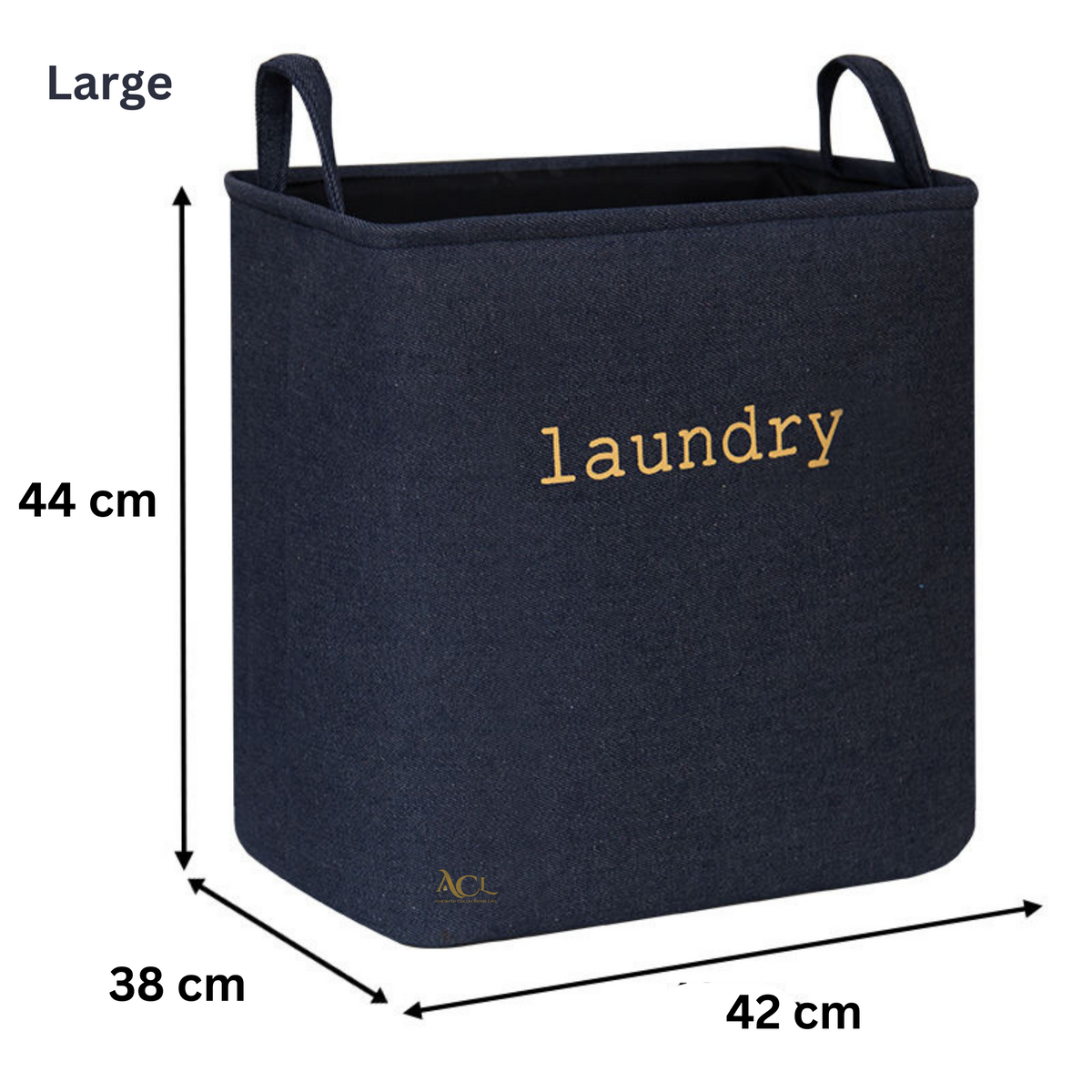 Laundry Bag - Square - Navy Blue