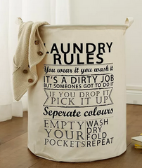 Laundry Bag - Laundry Rules - White