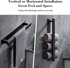Matt black hand towel holder top